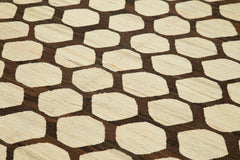 Scrap Turuncu Geometrik Pamuk Yün El Dokuma Halısı 247x312 Agacan