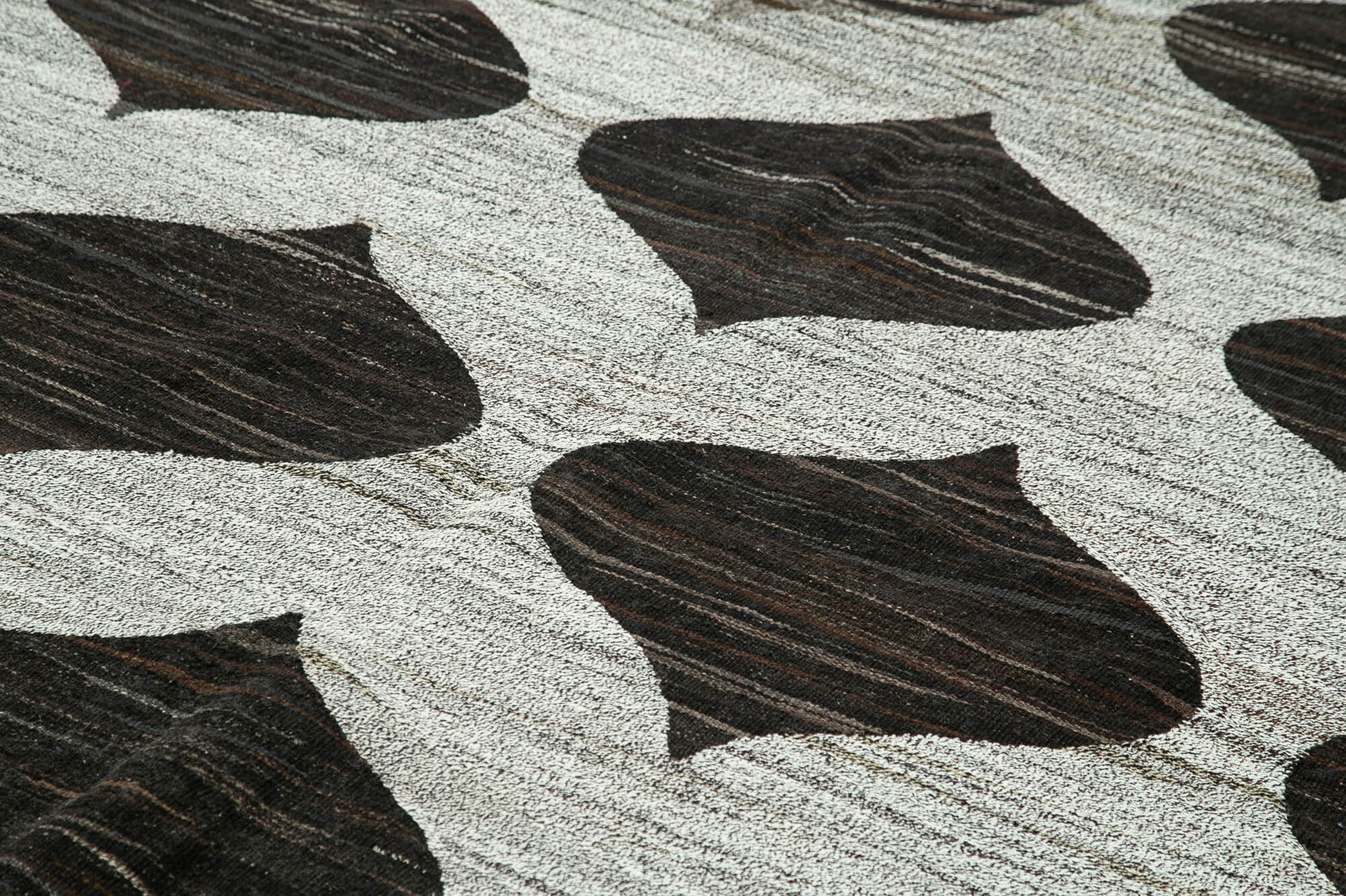 Scrap Yeşil Geometrik Pamuk Yün El Dokuma Halısı 241x315 Agacan