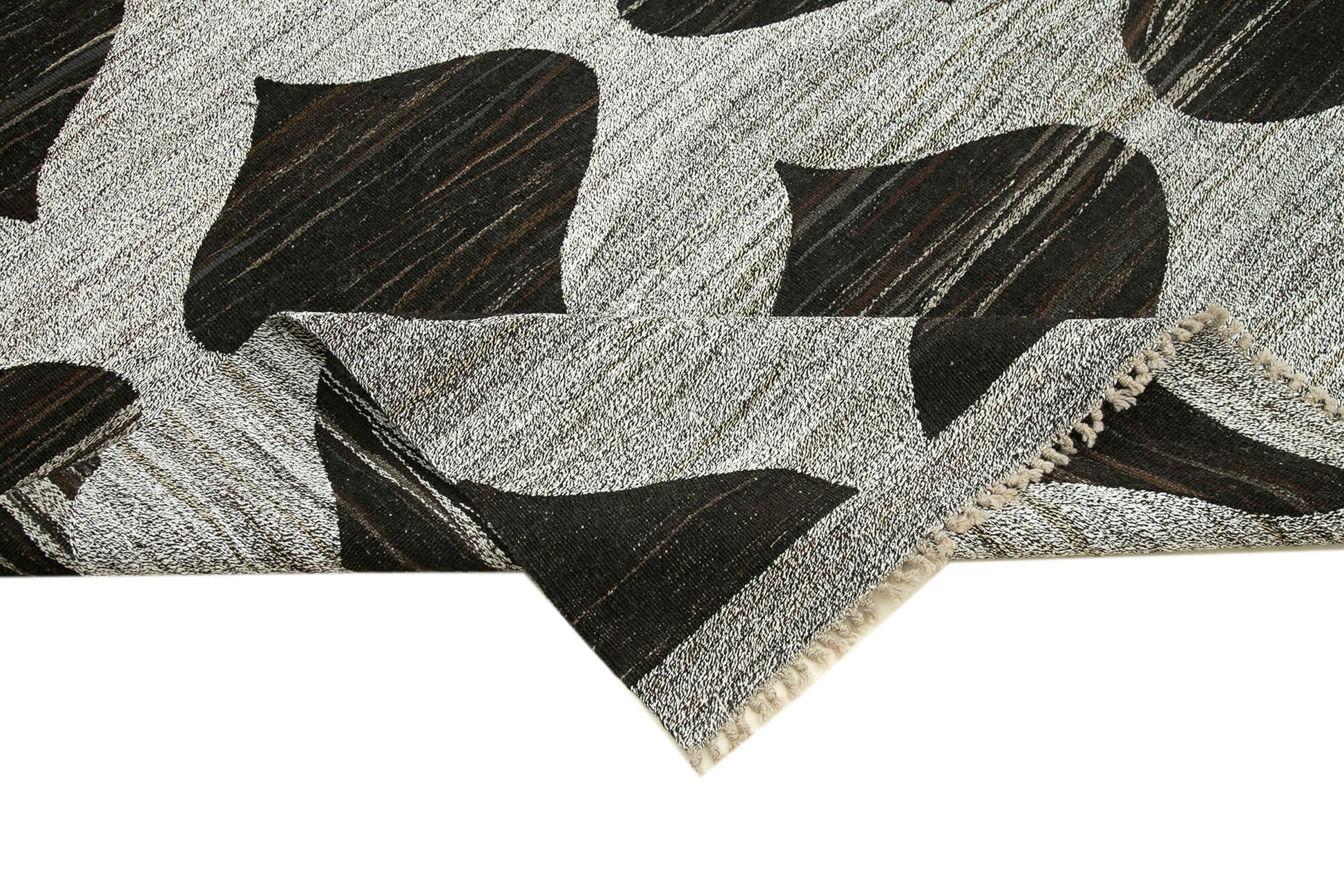 Scrap Yeşil Geometrik Pamuk Yün El Dokuma Halısı 241x315 Agacan