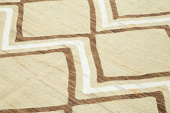 Scrap Sarı Geometrik Pamuk Yün El Dokuma Halısı 250x320 Agacan