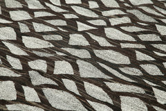 Scrap Gri Geometrik Pamuk Yün El Dokuma Halısı 247x308 Agacan