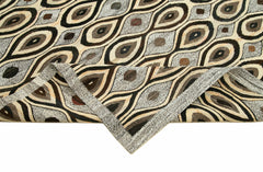 Scrap Gri Geometrik Pamuk Yün El Dokuma Halısı 240x306 Agacan