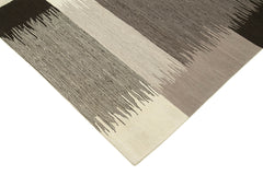 Scrap Bej Geometrik Pamuk Yün El Dokuma Halısı 224x311 Agacan