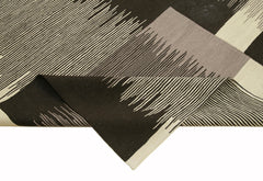 Scrap Bej Geometrik Pamuk Yün El Dokuma Halısı 218x321 Agacan