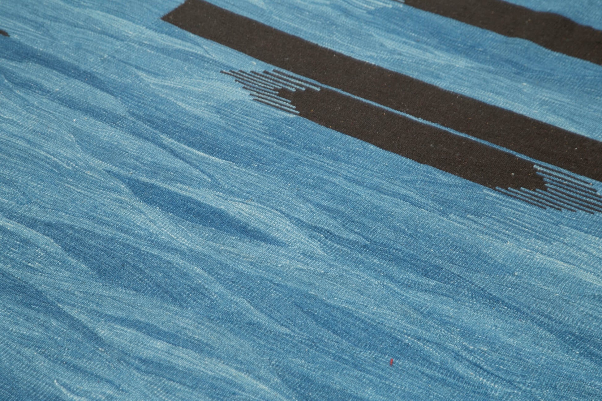 Scrap Mavi Geometrik Pamuk Yün El Dokuma Halısı 180x255 Agacan