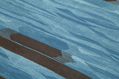 Scrap Yeşil Geometrik Pamuk Yün El Dokuma Halısı 181x255 Agacan