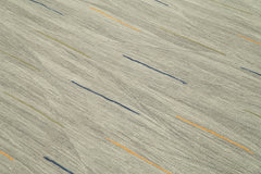 Scrap Sarı Geometrik Pamuk Yün El Dokuma Halısı 177x245 Agacan