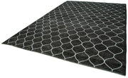 Geometric Carpet Siyah Geometrik Pamuk Yün El Dokuma Halısı 288x400 Agacan