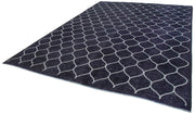 Geometric Carpet Mavi Geometrik Pamuk Yün El Dokuma Halısı 286x396 Agacan