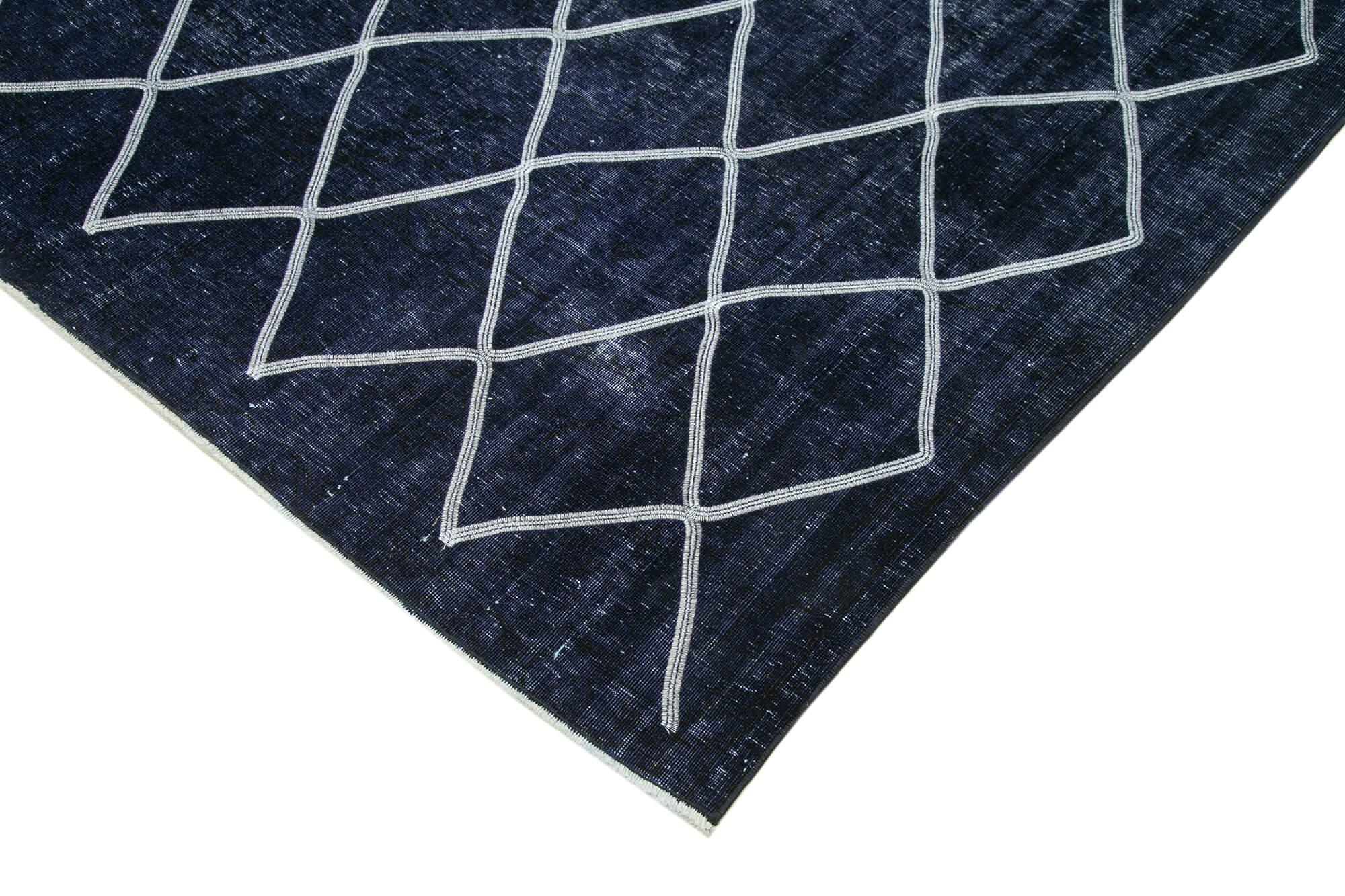 Geometric Carpet Mor Geometrik Pamuk Yün El Dokuma Halısı 289x396 Agacan