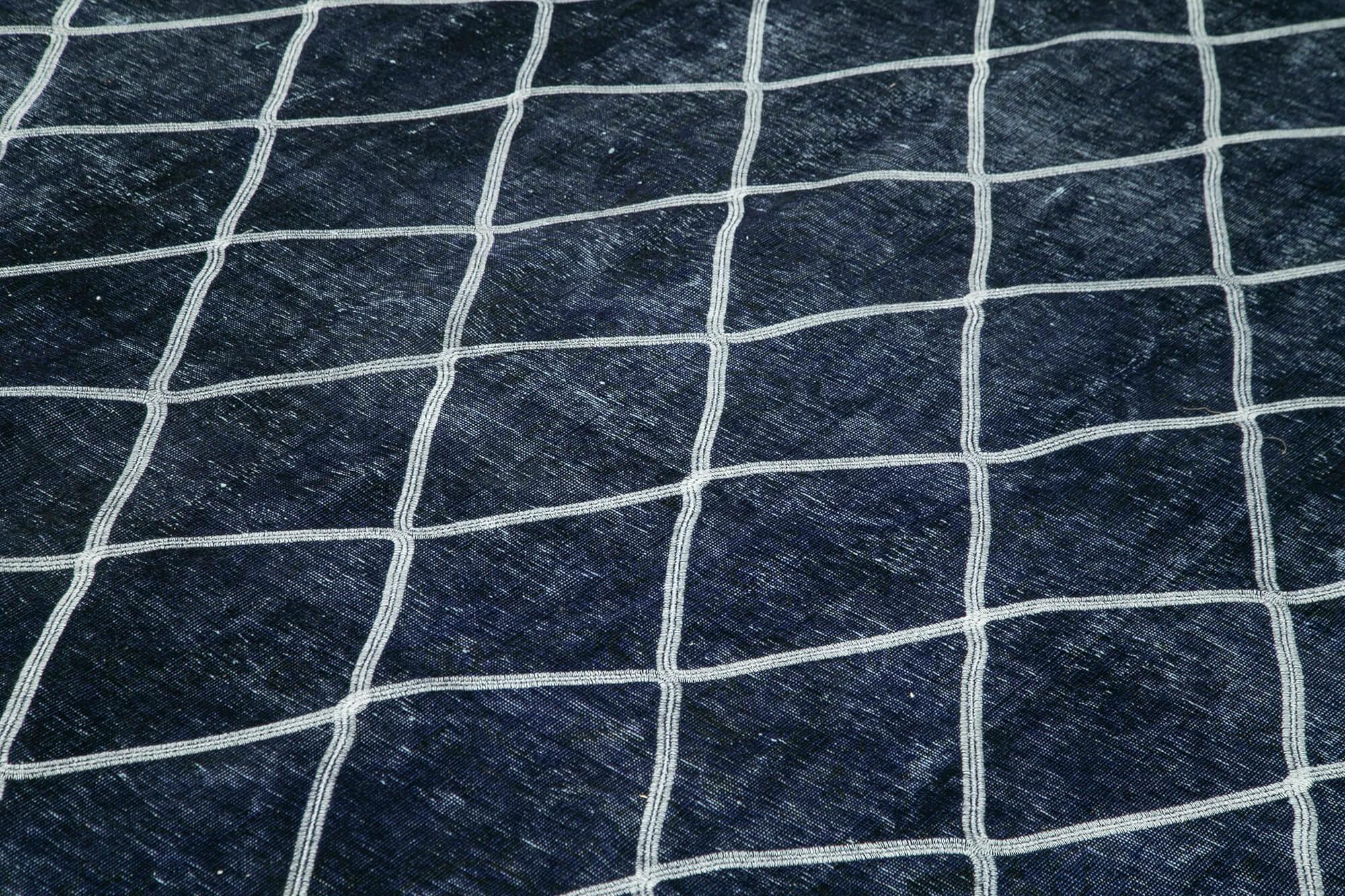Geometric Carpet Mor Geometrik Pamuk Yün El Dokuma Halısı 289x396 Agacan