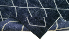 Geometric Carpet Mor Geometrik Pamuk Yün El Dokuma Halısı 289x396 Agacan