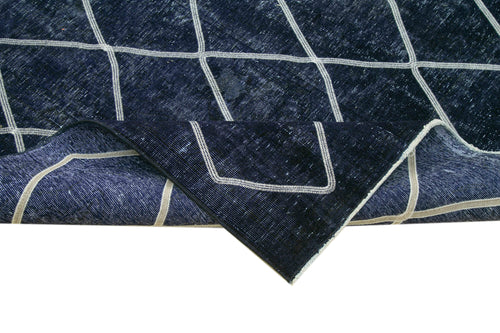 Geometric Carpet Mor Geometrik Pamuk Yün El Dokuma Halısı 289x396 Agacan