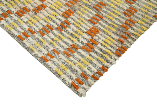 PonponYeşil Geometrik Pamuk Yün El Dokuma Halısı 223x287 Agacan