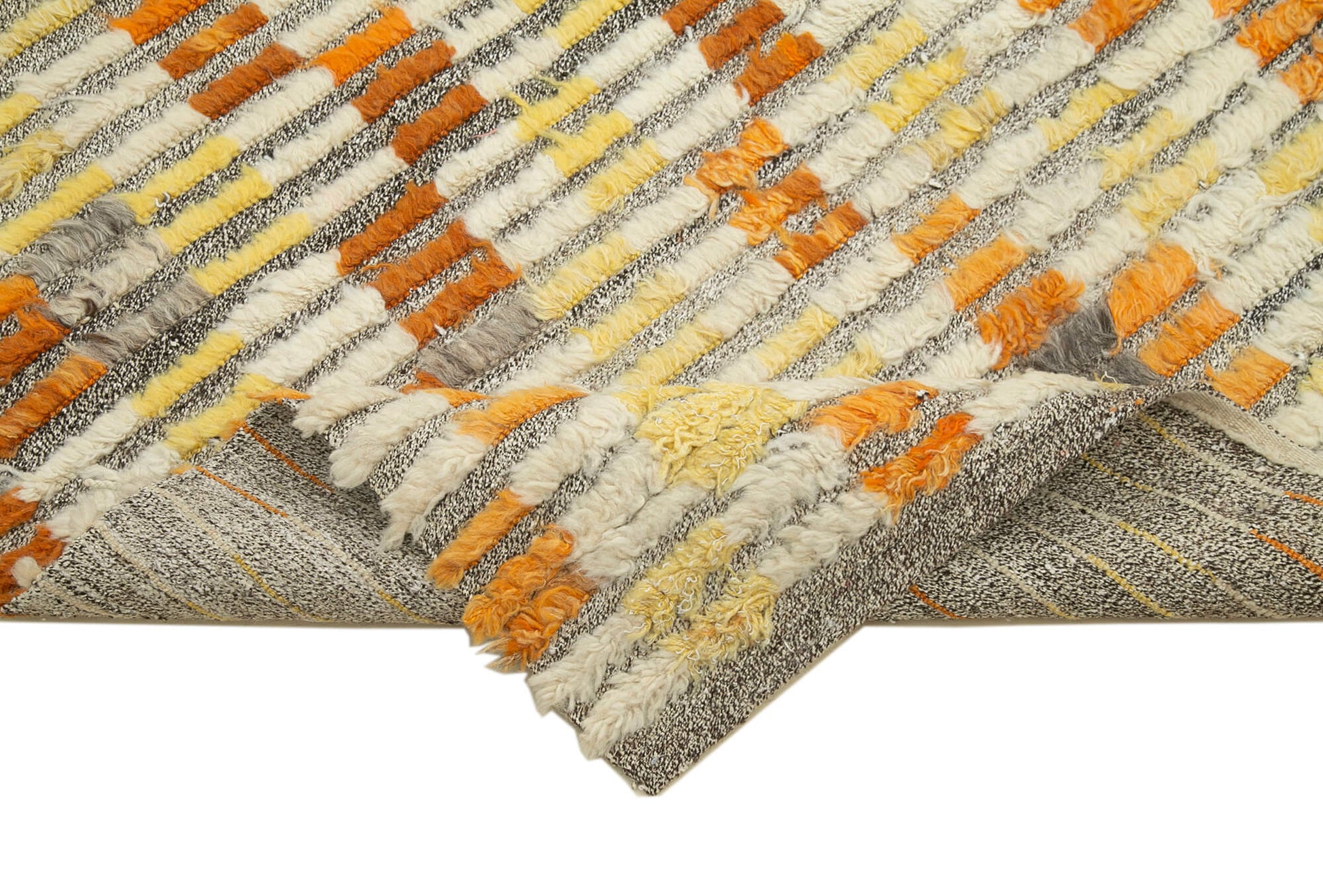 PonponYeşil Geometrik Pamuk Yün El Dokuma Halısı 223x287 Agacan