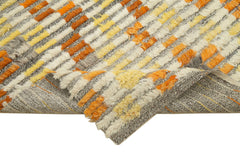 PonponYeşil Geometrik Pamuk Yün El Dokuma Halısı 223x287 Agacan