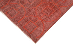 Geometric Carpet Kırmızı Geometrik Pamuk Yün El Dokuma Halısı 206x305 Agacan