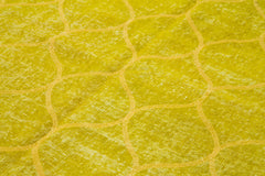 Geometric Carpet Sarı Geometrik Pamuk Yün El Dokuma Halısı 148x245 Agacan