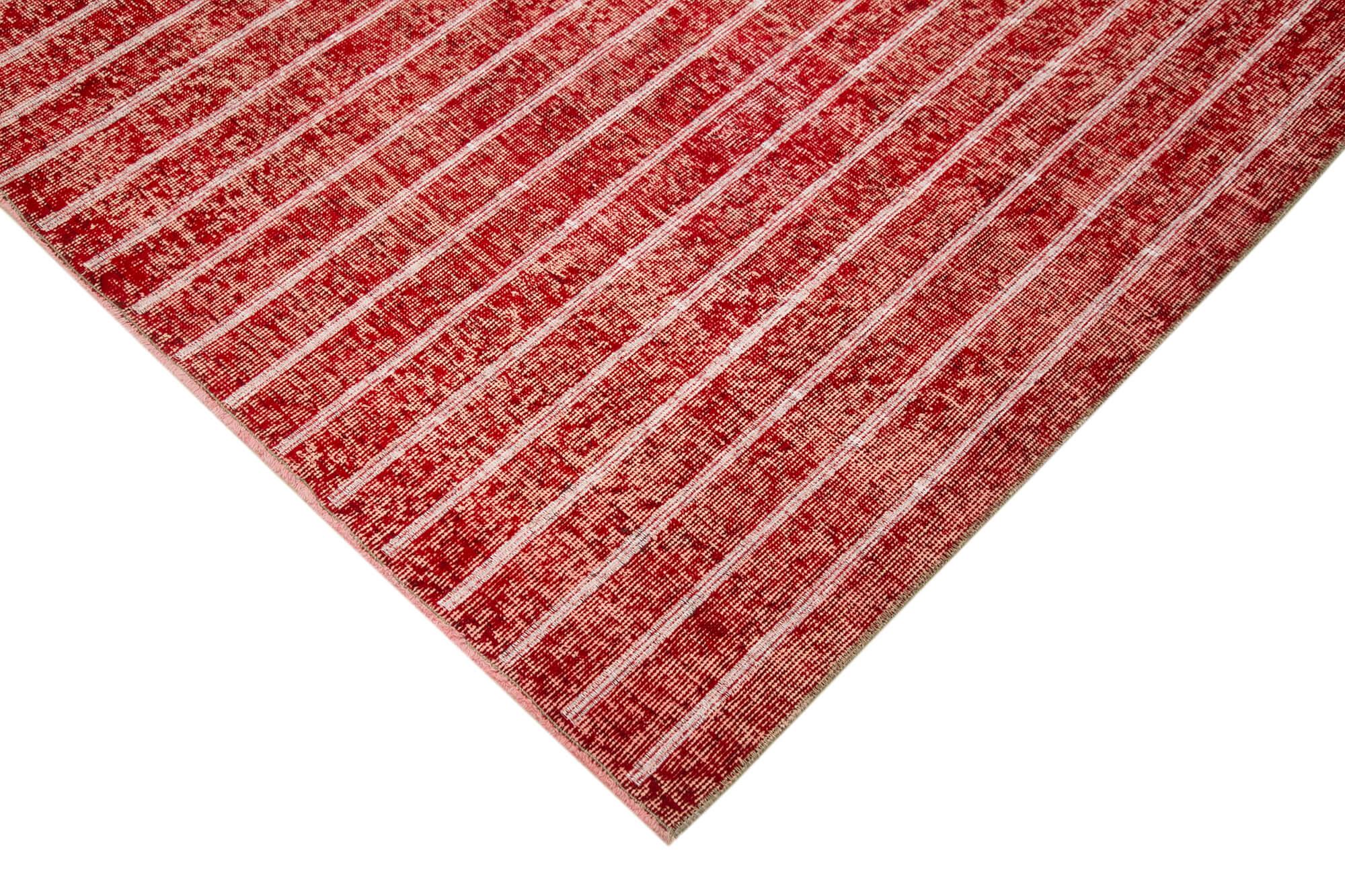 Geometric Carpet Kırmızı Geometrik Pamuk Yün El Dokuma Halısı 212x310 Agacan