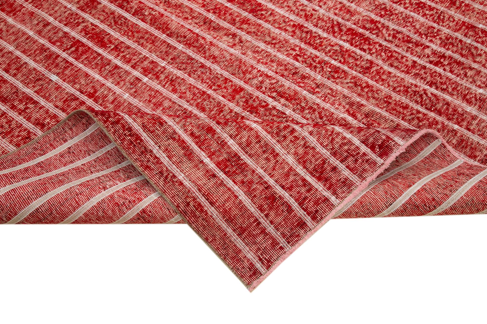 Geometric Carpet Kırmızı Geometrik Pamuk Yün El Dokuma Halısı 212x310 Agacan
