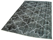 Geometric Carpet Siyah Geometrik Pamuk Yün El Dokuma Halısı 150x243 Agacan
