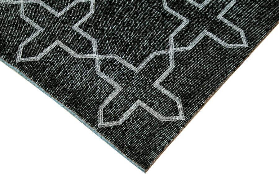 Antrasit Gri Halı Geometrik Gri Detaylı Kök Boyalı 165x285 cm 28111 – Oturma odası kullanımı