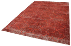 Geometric Carpet Kırmızı Geometrik Pamuk Yün El Dokuma Halısı 203x287 Agacan