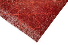 Geometric Carpet Kırmızı Geometrik Pamuk Yün El Dokuma Halısı 203x287 Agacan