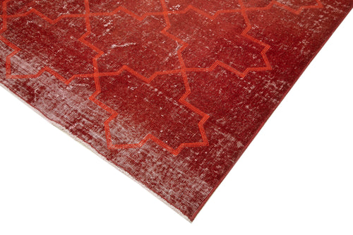 Geometric Carpet Kırmızı Geometrik Pamuk Yün El Dokuma Halısı 203x287 Agacan