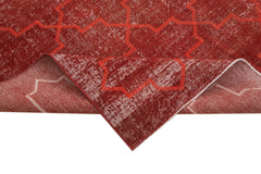 Geometric Carpet Kırmızı Geometrik Pamuk Yün El Dokuma Halısı 203x287 Agacan