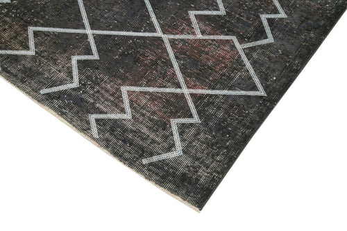 Geometric Carpet Gri Geometrik Pamuk Yün El Dokuma Halısı 167x272 Agacan