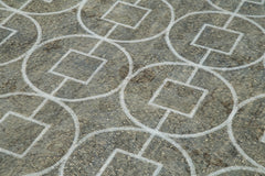 Geometric Carpet Gri Geometrik Pamuk Yün El Dokuma Halısı 163x291 Agacan