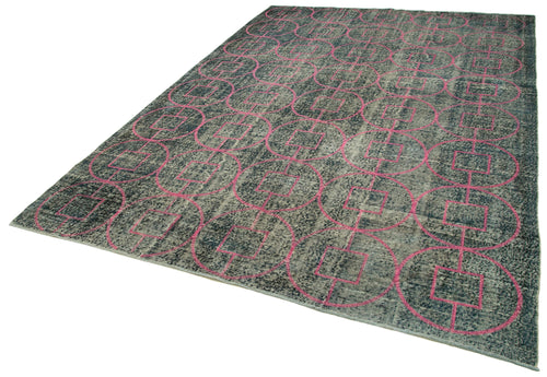Geometric Carpet Gri Geometrik Pamuk Yün El Dokuma Halısı 220x320 Agacan