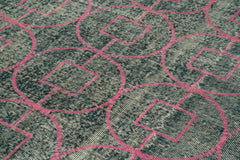 Geometric Carpet Gri Geometrik Pamuk Yün El Dokuma Halısı 220x320 Agacan