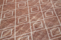Geometric Carpet Kahverengi Geometrik Pamuk Yün El Dokuma Halısı 208x308 Agacan