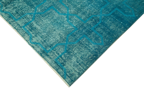 Geometric Carpet Turkuaz Geometrik Pamuk Yün El Dokuma Halısı 173x265 Agacan