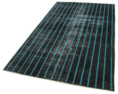 Geometric Carpet Siyah Geometrik Pamuk Yün El Dokuma Halısı 140x260 Agacan