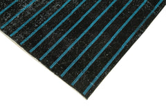 Geometric Carpet Siyah Geometrik Pamuk Yün El Dokuma Halısı 140x260 Agacan