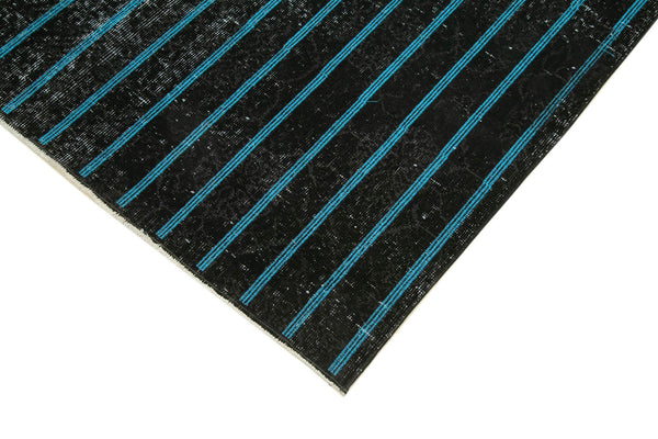 Geometric Carpet Siyah Geometrik Pamuk Yün El Dokuma Halısı 140x260 Agacan