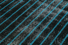 Geometric Carpet Siyah Geometrik Pamuk Yün El Dokuma Halısı 140x260 Agacan