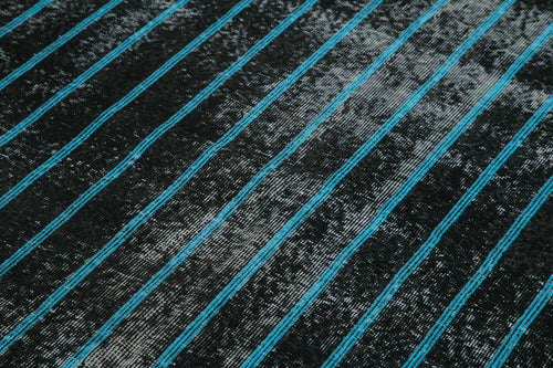 Geometric Carpet Siyah Geometrik Pamuk Yün El Dokuma Halısı 140x260 Agacan