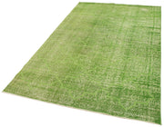 Geometric Carpet Yeşil Geometrik Pamuk Yün El Dokuma Halısı 152x260 Agacan