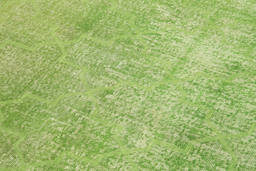 Geometric Carpet Yeşil Geometrik Pamuk Yün El Dokuma Halısı 152x260 Agacan