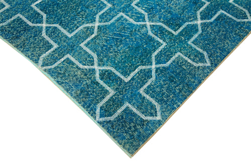 Geometric Carpet Turkuaz Geometrik Pamuk Yün El Dokuma Halısı 167x281 Agacan
