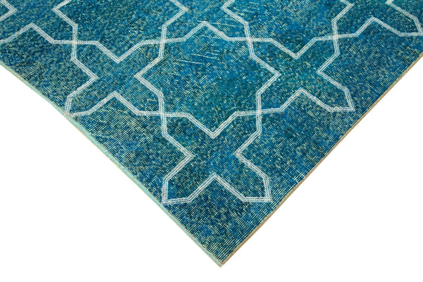 Geometric Carpet Turkuaz Geometrik Pamuk Yün El Dokuma Halısı 167x281 Agacan