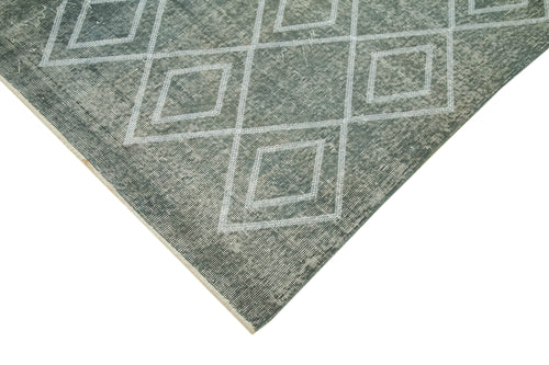 Geometric Carpet Gri Geometrik Pamuk Yün El Dokuma Halısı 195x300 Agacan