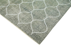 Geometric Carpet Gri Geometrik Pamuk Yün El Dokuma Halısı 192x289 Agacan