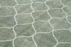 Geometric Carpet Gri Geometrik Pamuk Yün El Dokuma Halısı 192x289 Agacan