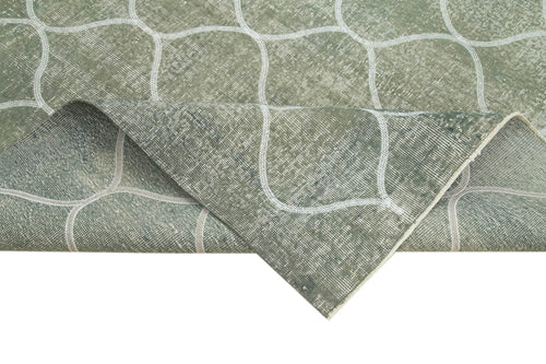 Geometric Carpet Gri Geometrik Pamuk Yün El Dokuma Halısı 192x289 Agacan