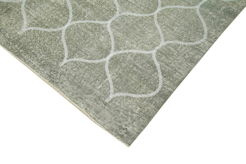 Geometric Carpet Gri Geometrik Pamuk Yün El Dokuma Halısı 189x299 Agacan